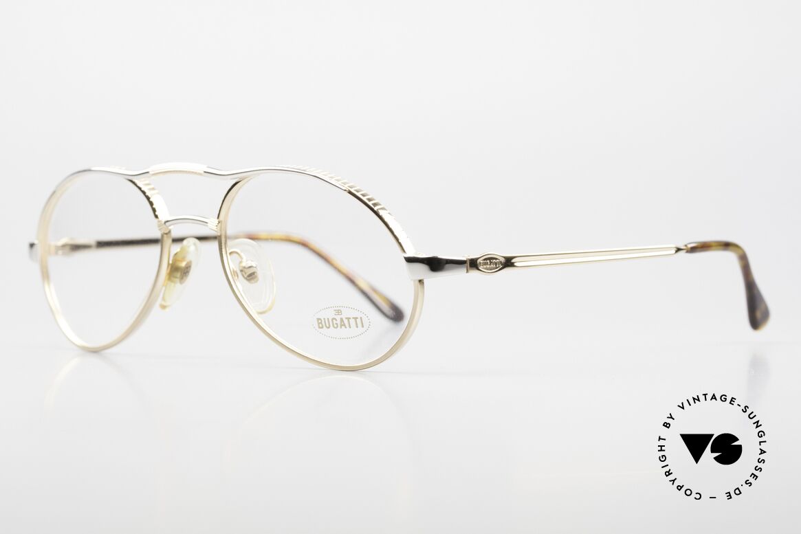 Bugatti 14008 Herrenbrille 80er Bicolor, die typische Bugatti Herrenform (Tropfenform), Passend für Herren