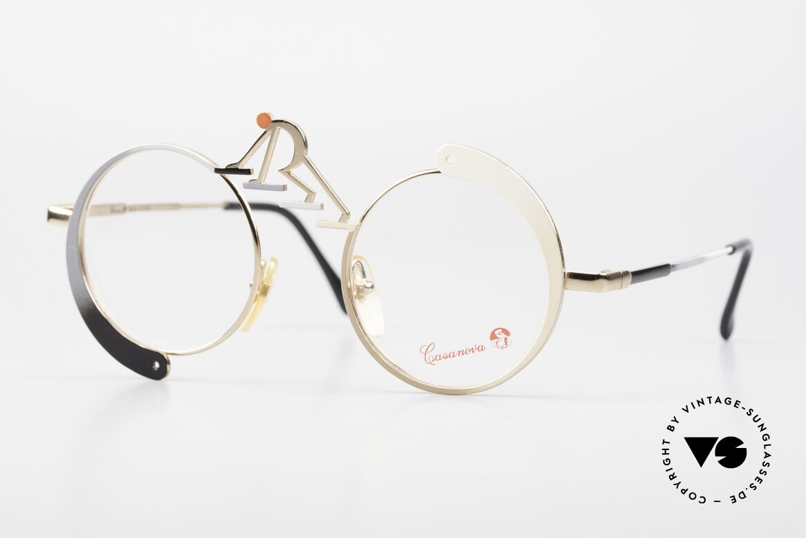 Casanova SC5 Simbolismo Evolution Brille, vintage 80er Jahre Kunst-Designerbrille von Casanova, Passend für Herren und Damen
