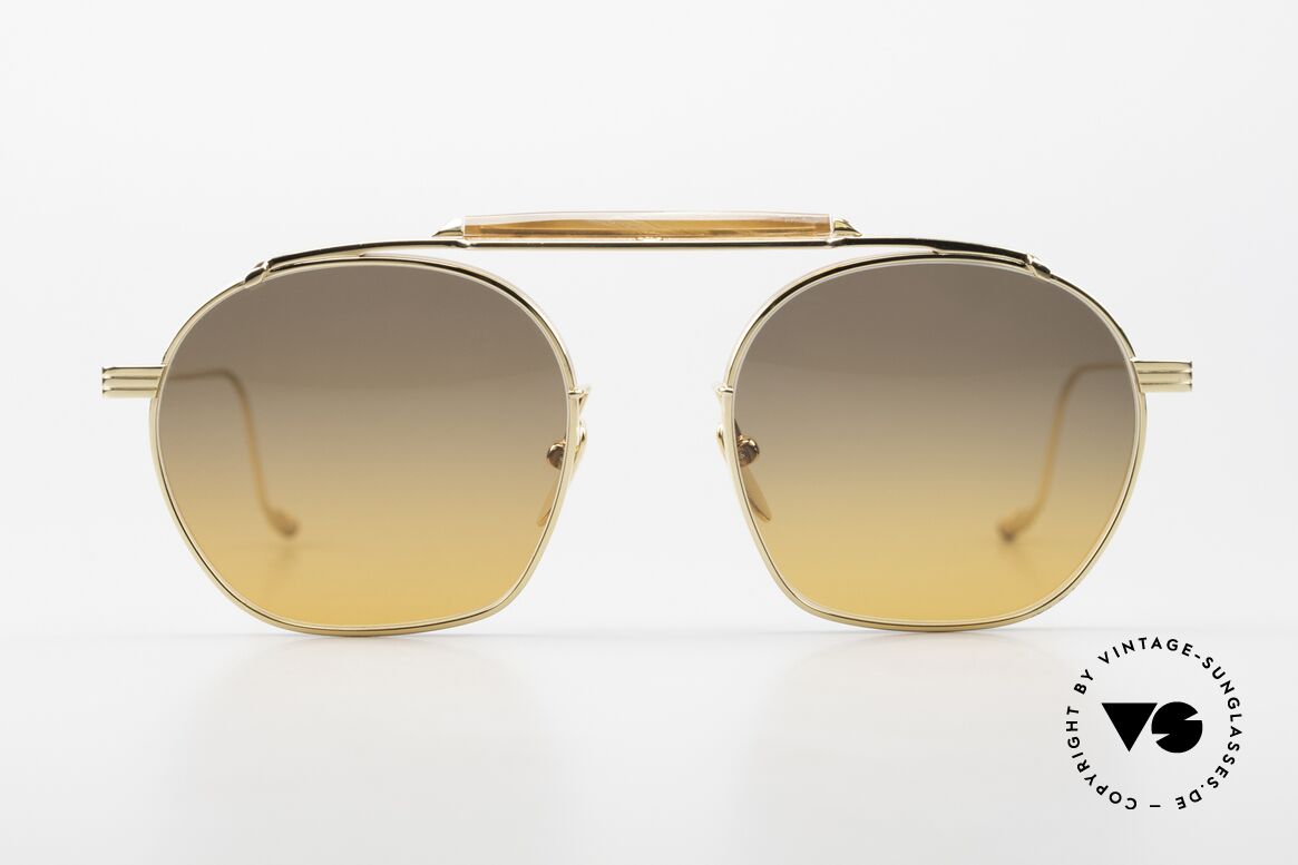 Jacques Marie Mage Victorio Vergoldete Titan Fassung, stylische Jacques Marie Mage Sonnenbrille, Victorio, Passend für Herren und Damen