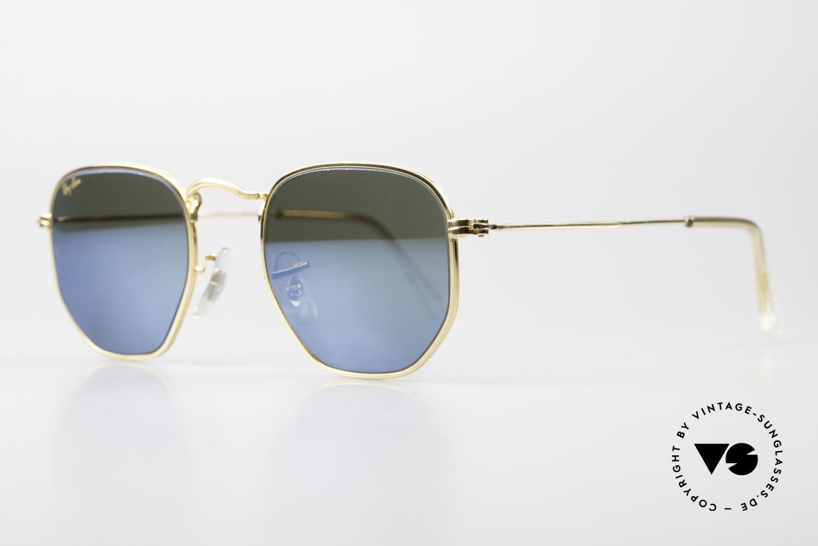 Ray Ban Classic Style III Blau Verspiegeltes B&L Glas, vergoldete Luxus-Ausführung: wirklich made in USA, Passend für Herren und Damen