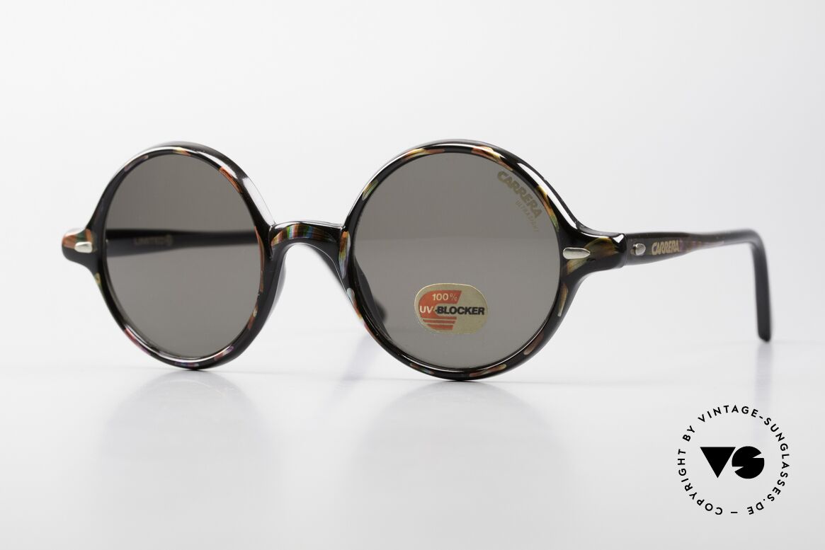 Carrera 5504 90er Brille Limited Round, runde Carrera Sonnenbrille von 1994 in Gr. 46-17, Passend für Herren und Damen