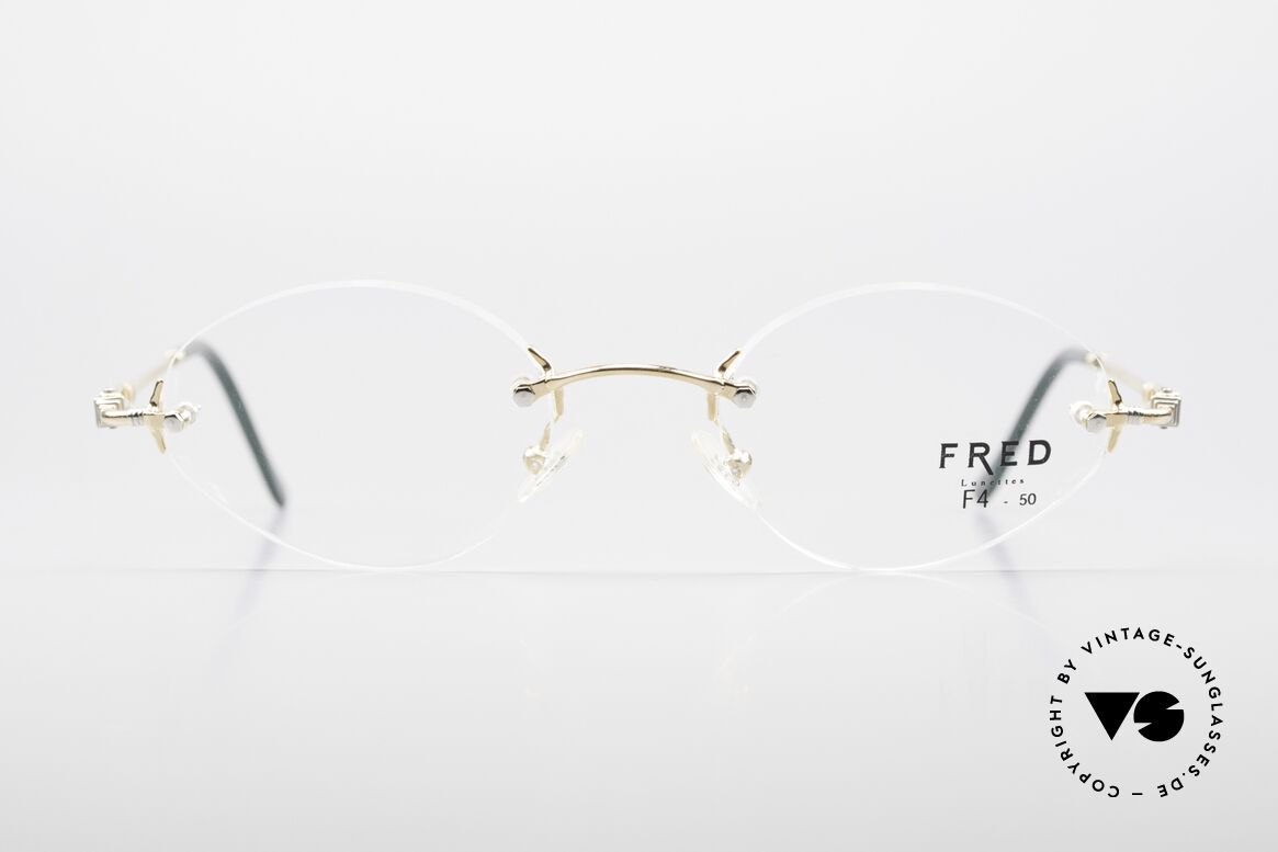 Fred Fidji F4 Randlose Brille Rosegold, Fred Brille, Modell Fidji F4, 50-20 mit DEMO-Gläsern, Passend für Damen
