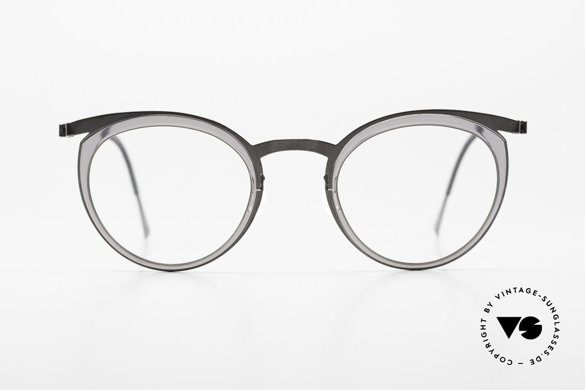 Lindberg 9722 Strip Titanium Panto Stil Damenbrille Rund, Modell 9722, in Größe 45/22, Bügel 135mm, Color PU9, Passend für Damen