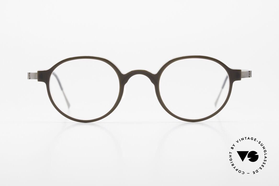 Lindberg 1013 Acetanium Runde Designer Brille Panto, zeitlose runde Lindberg Acetanium Brille; dunkelbraun, Passend für Herren und Damen
