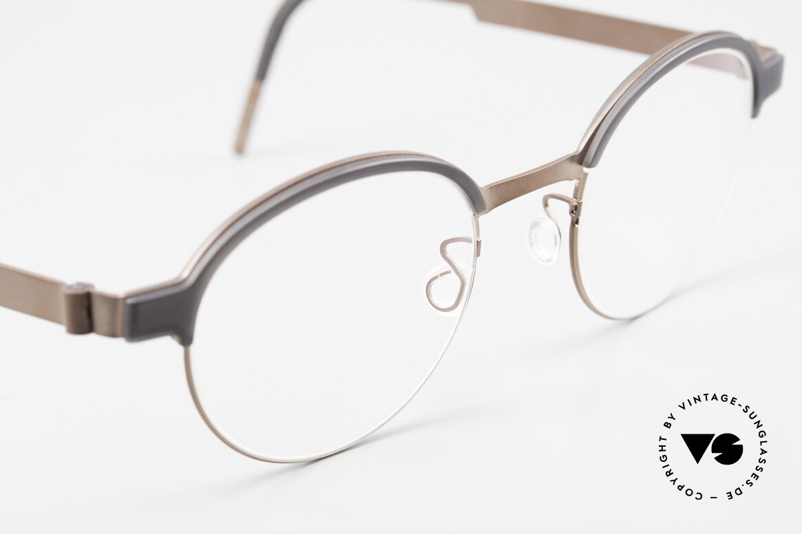 Lindberg 9840 Strip Titanium Panto Designerbrille Herren, ungetragenes Designerstück mit orig. Etui von Lindberg, Passend für Herren