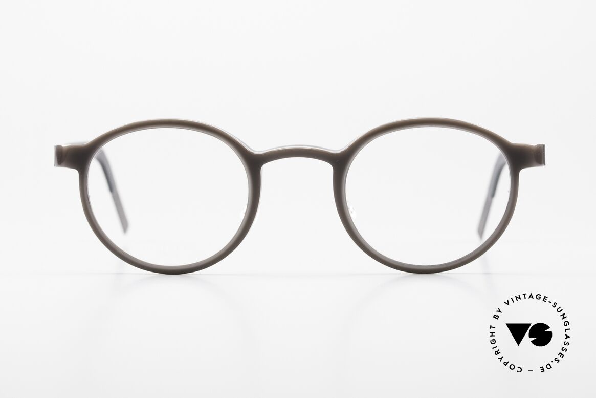 Lindberg 1014 Acetanium Runde Designer Brille Panto, zeitlose runde LINDBERG Acetanium Brille in braun, Passend für Herren und Damen