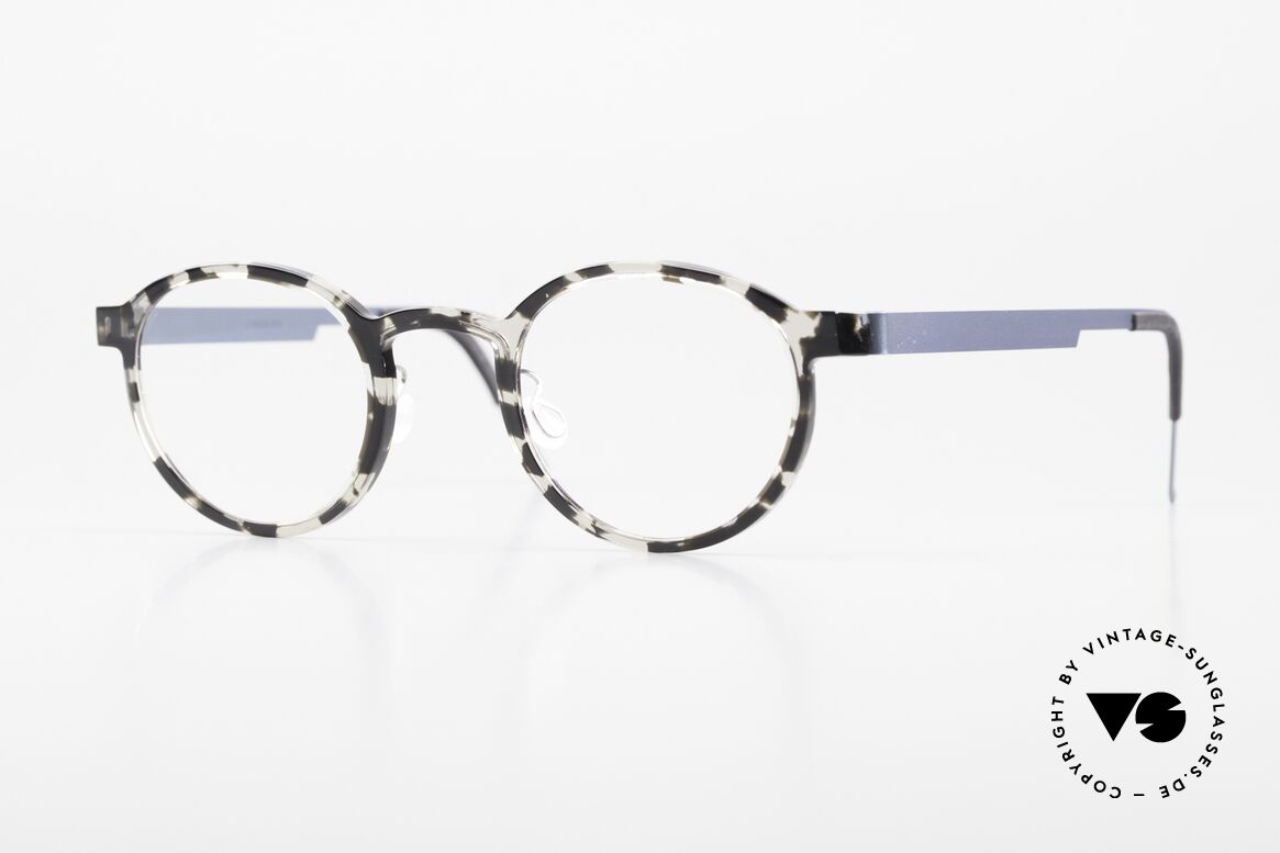 Lindberg 1014 46 Acetanium Runde Brille Panto Mosaik, interessante LINDBERG Acetanium Brille mit Mosaik, Passend für Herren und Damen