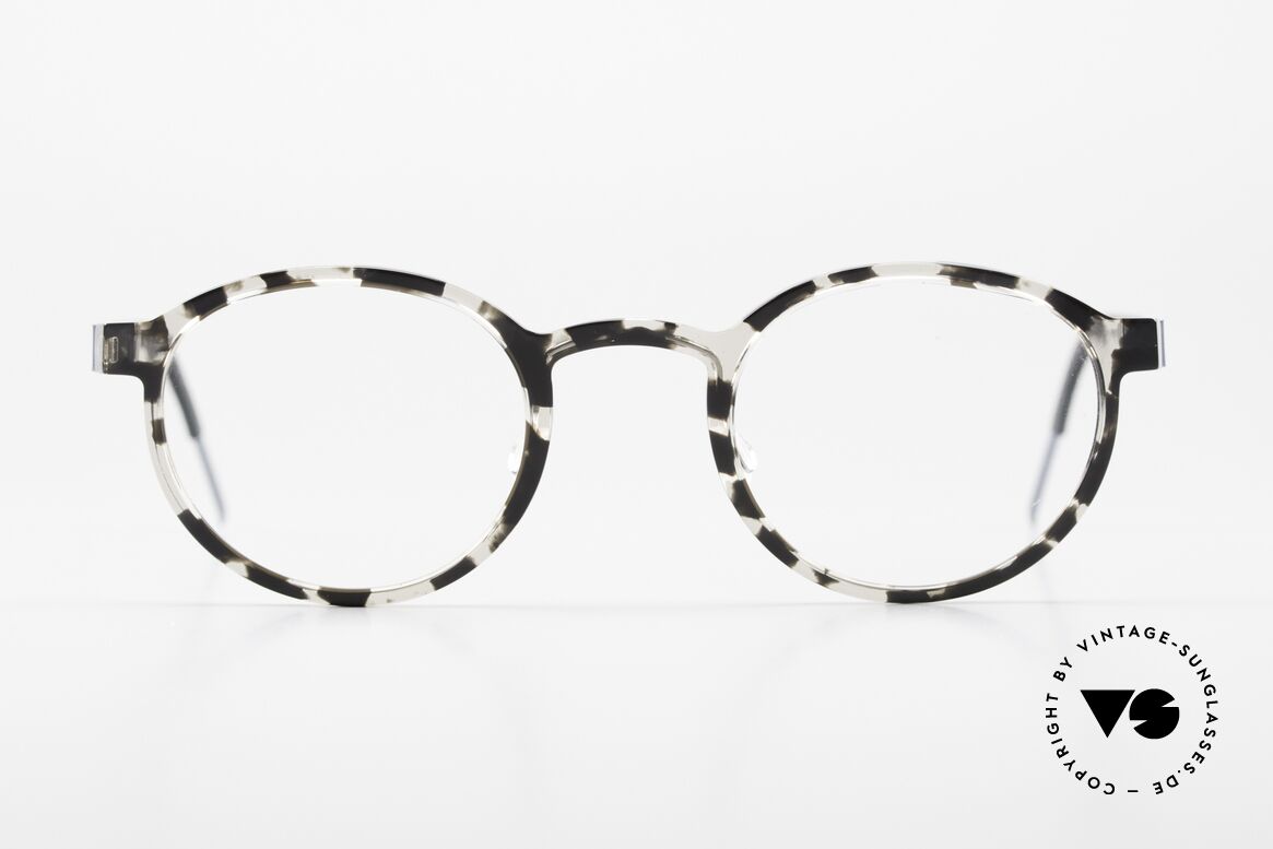 Lindberg 1014 46 Acetanium Runde Brille Panto Mosaik, Designer-Brille für Damen und Herren gleichermaßen, Passend für Herren und Damen