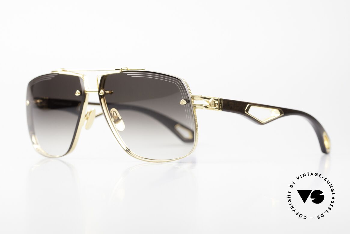 Maybach The King II Herren Sonnenbrille Luxus XL, gefertigt aus den feinsten Materialien in Germany, Passend für Herren