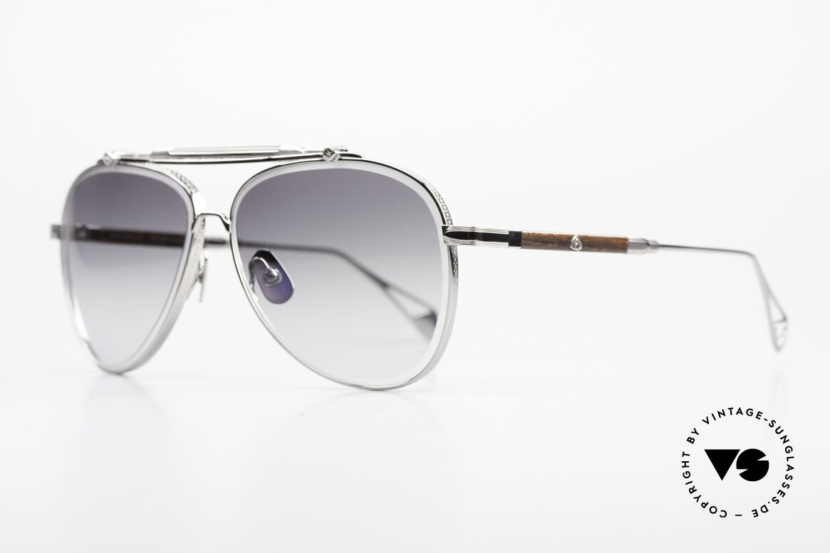 Maybach The Observer I Aviator Ruthenium Ebenholz, Ruthenium-plattiert & Inlays aus edlem Ebenholz, Passend für Herren
