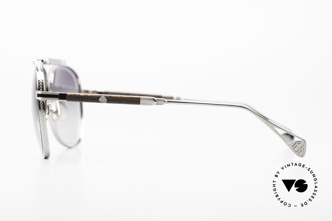 Maybach The Observer I Aviator Ruthenium Ebenholz, inspiriert vom weltberühmten Automobil-Interieur, Passend für Herren