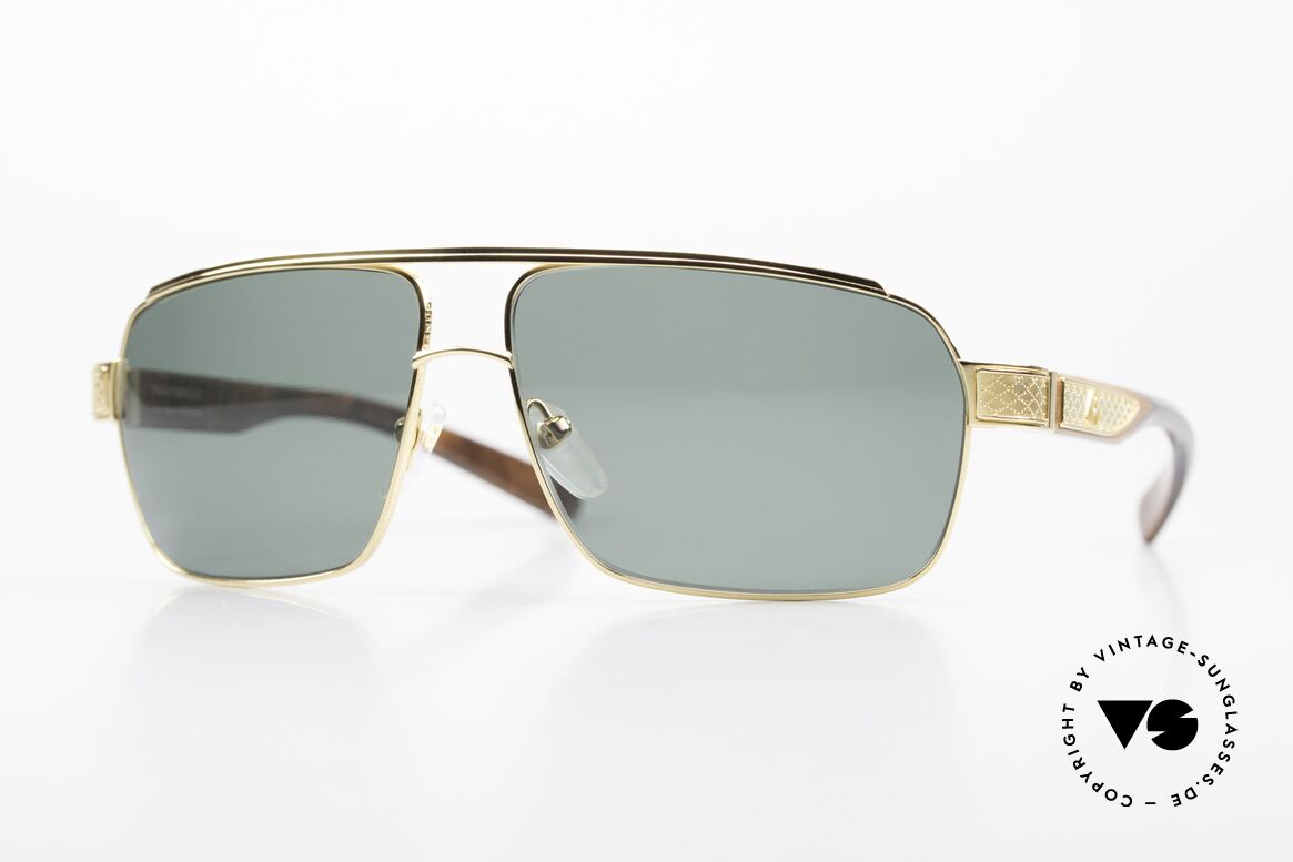 Maybach The Admiral I 24kt Gelbgold Holzbrille, Maybach The Admiral 1, G-WBJ-Z01, Gr. 64/13, 140, Passend für Herren