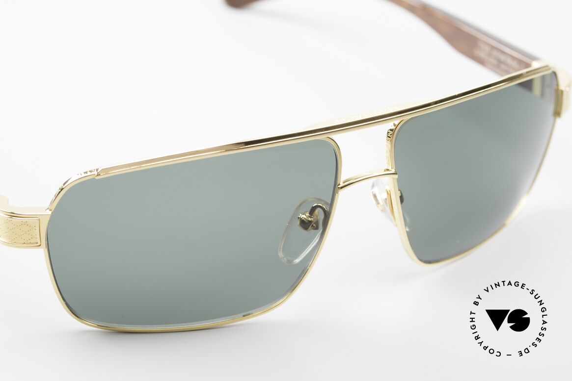 Maybach The Admiral I 24kt Gelbgold Holzbrille, Größe: large, Passend für Herren