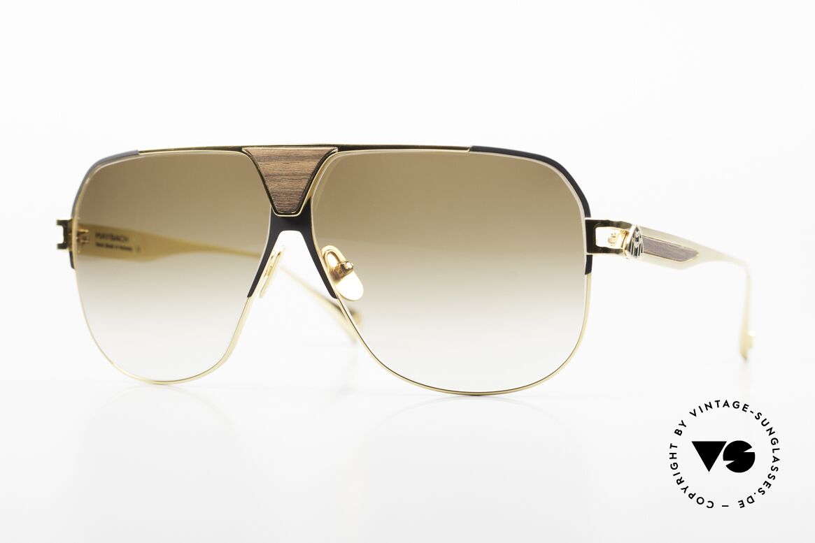 Maybach The Player I Titanbrille 24kt Gold Holz, Maybach The Player 1, B/G-WAK-Z20, Gr. 64/13, 140, Passend für Herren