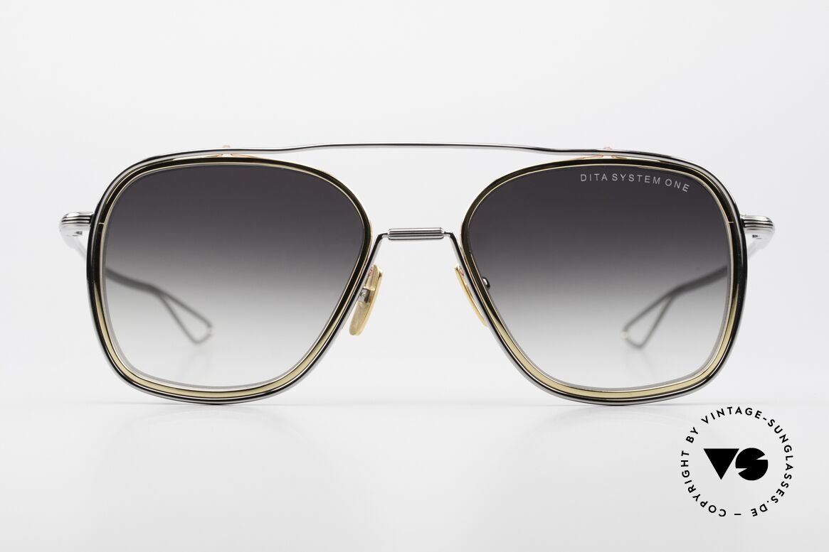 DITA System One Herren Sonnenbrille Aviator, Luxus-Sonnenbrille für Herren in Spitzenqualität!, Passend für Herren