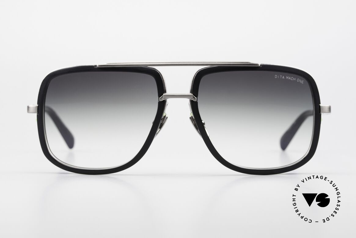 DITA Mach One Herren Brille Eckig Pilot, DITA Mach-One, DRX-2030-E-BLK-SLV in Gr. 59/17, Passend für Herren