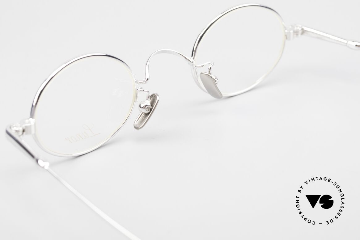 Lunor V 101 Kleine Ovale Brille Platin, Größe: small, Passend für Herren und Damen