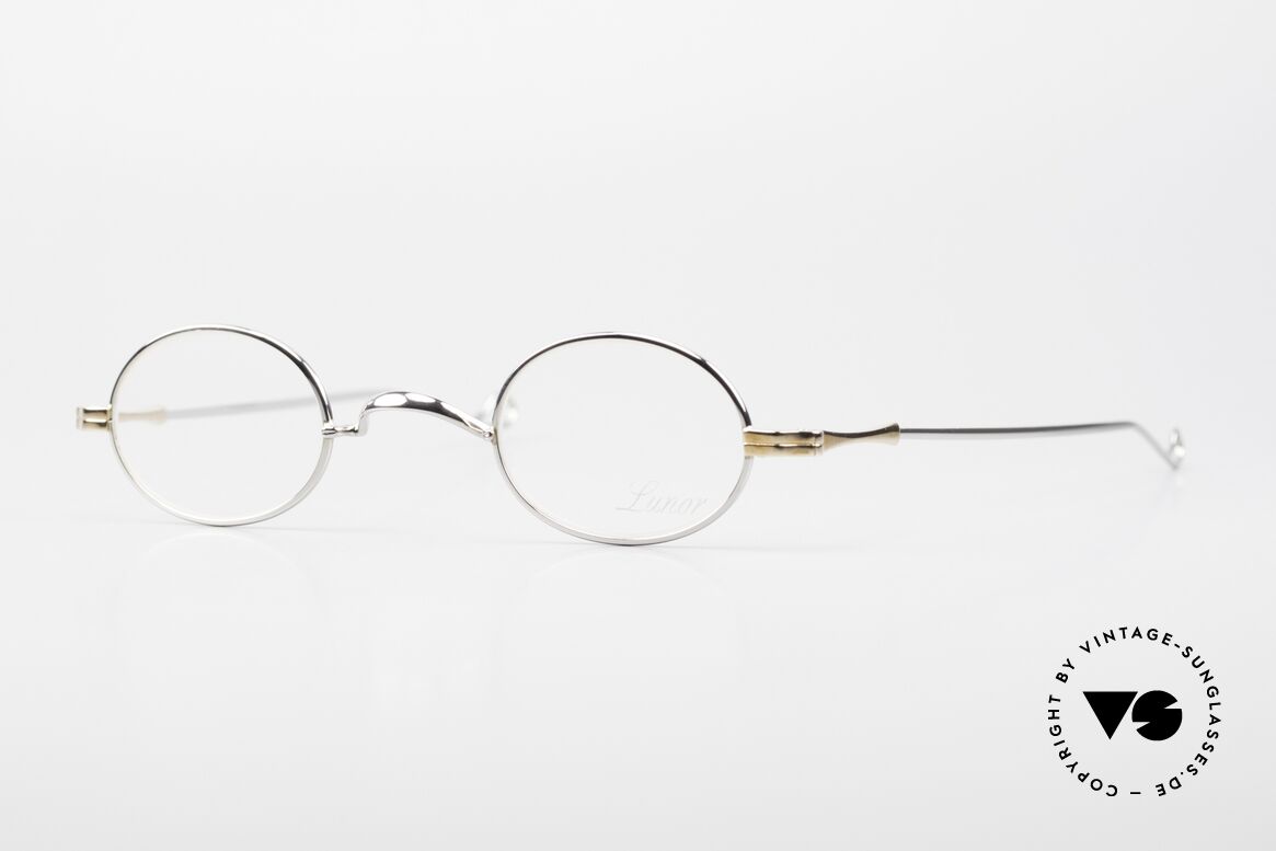 Lunor II 04 Ovale Brille Limited Bicolor, extra kleine ovale vintage Brille der LUNOR II Serie, Passend für Herren und Damen