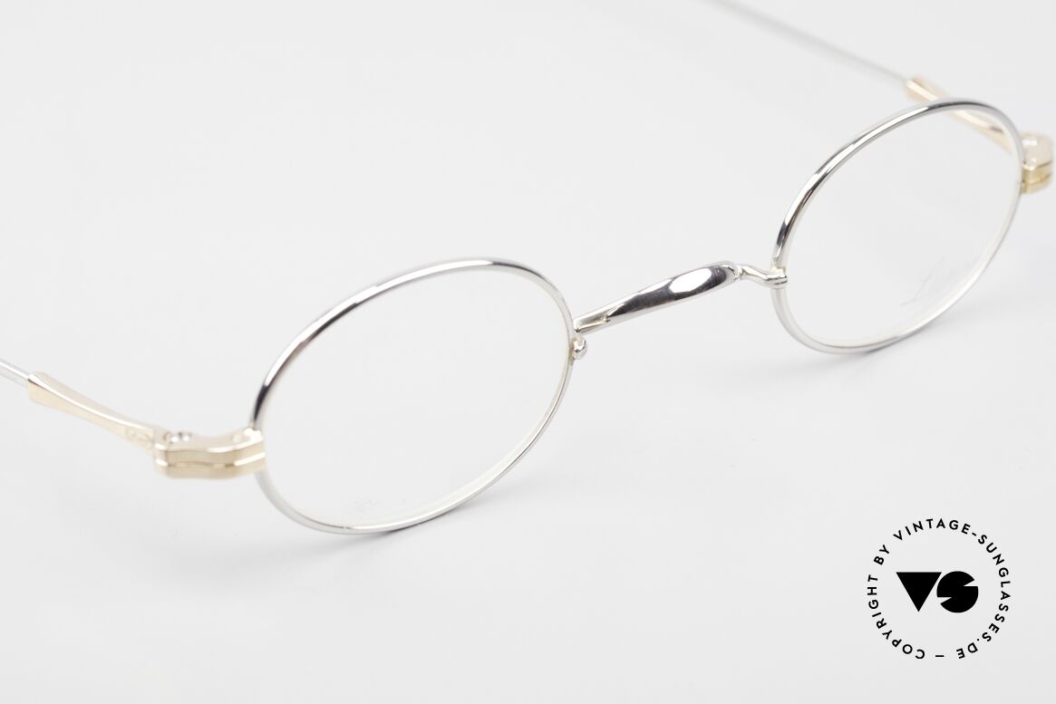 Lunor II 04 Ovale Brille Limited Bicolor, altes, ungetragenes LUNOR Original mit dem W-Steg, Passend für Herren und Damen