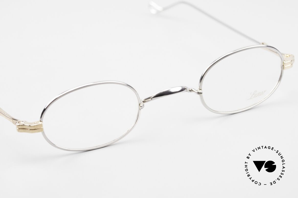 Lunor II 08 Ovale Brille Limited Bicolor, altes, ungetragenes LUNOR Einzelstück (RARITÄT!), Passend für Herren und Damen