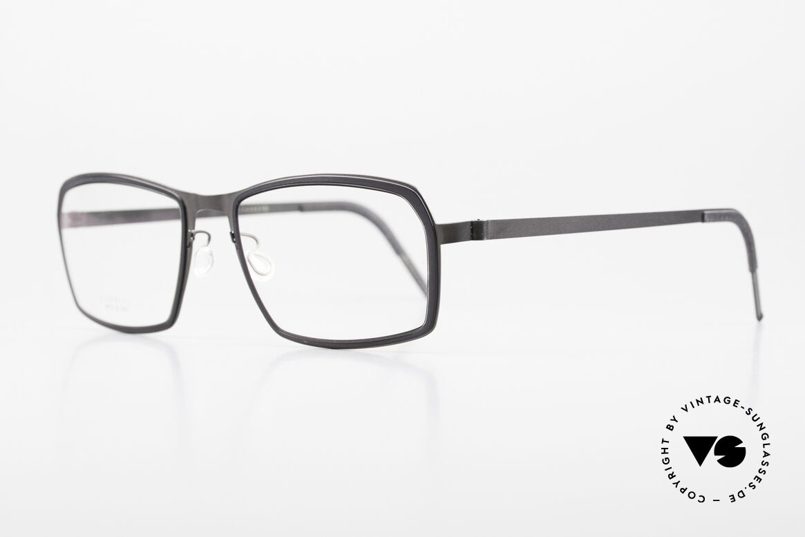 Lindberg 9715 Strip Titanium Herrenbrille Breite Fassung, breites, maskulines Rahmen-Design mit Inner-Rims, Passend für Herren