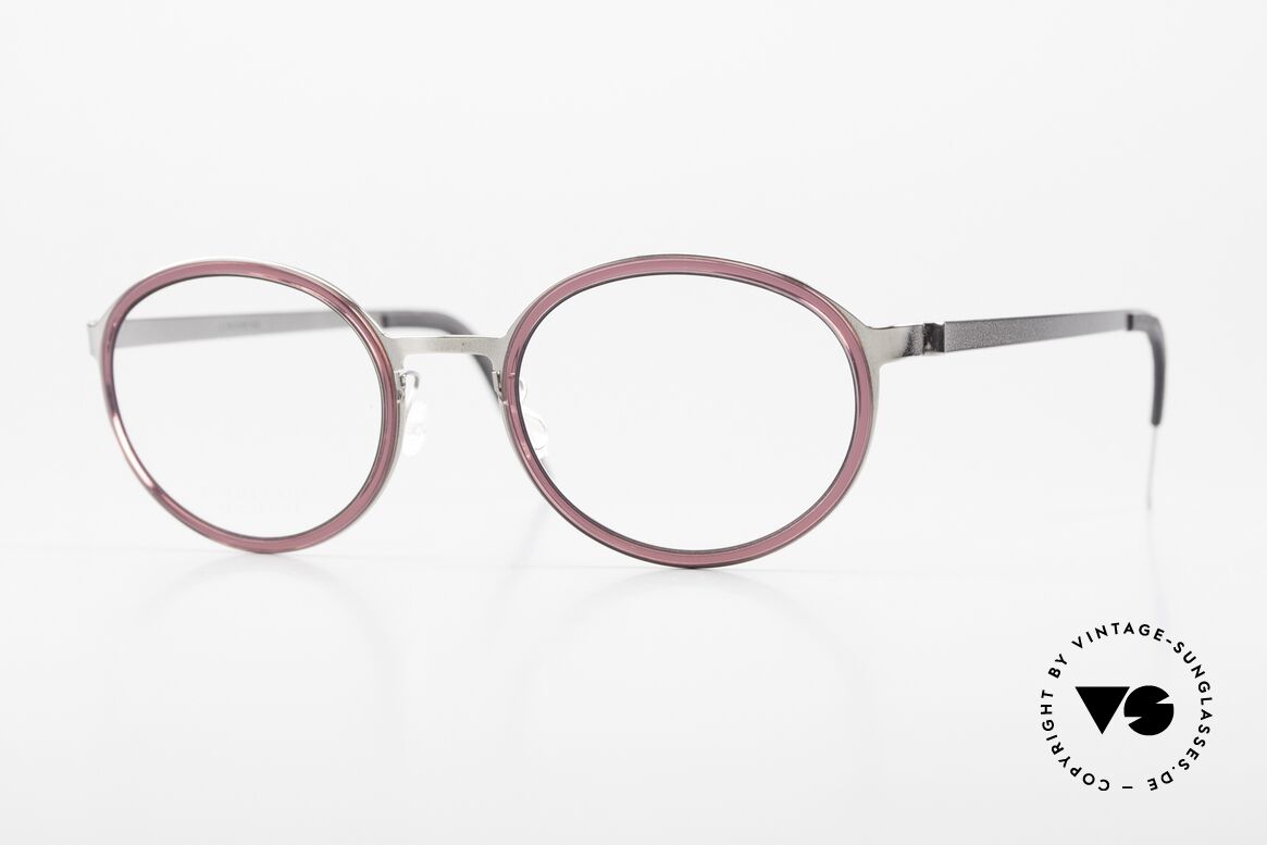 Lindberg 9740 Strip Titanium Ovale Damenbrille Himbeere, Lindberg Damenbrille, Strip Titanium Serie von 2018, Passend für Damen