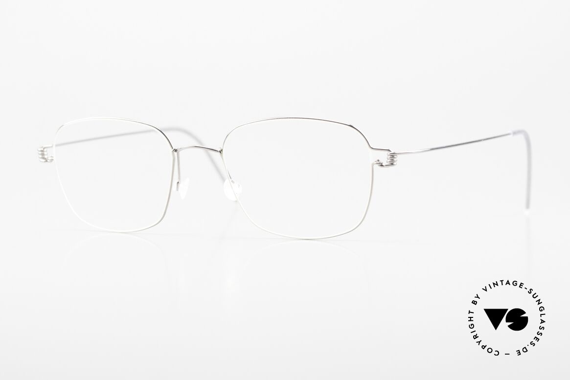 Lindberg Santi Air Titan Rim Herrenbrille Klassisch Silber, LINDBERG Air Titanium Rim Brille in Größe 47-18, 145, Passend für Herren