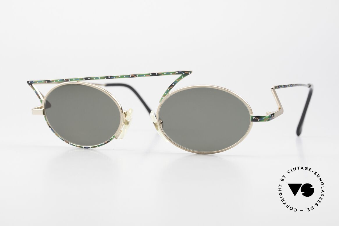 Casanova LC30 ZickZack Brille True Vintage, Casanova Sonnenbrille, Modell LC30, Gr. 48/20, col. 01, Passend für Herren und Damen