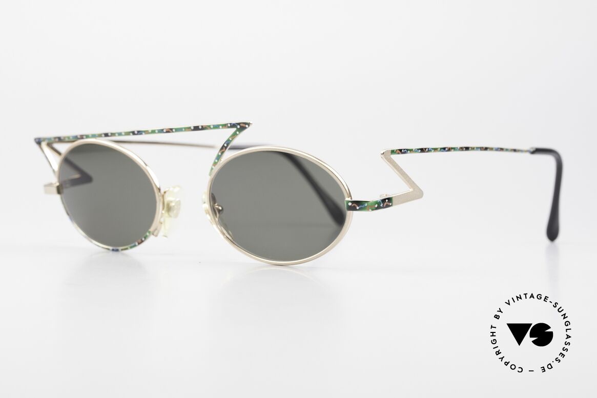 Casanova LC30 ZickZack Brille True Vintage, Modell wird oft Zick-Zack Brille / Blitz-Brille genannt, Passend für Herren und Damen