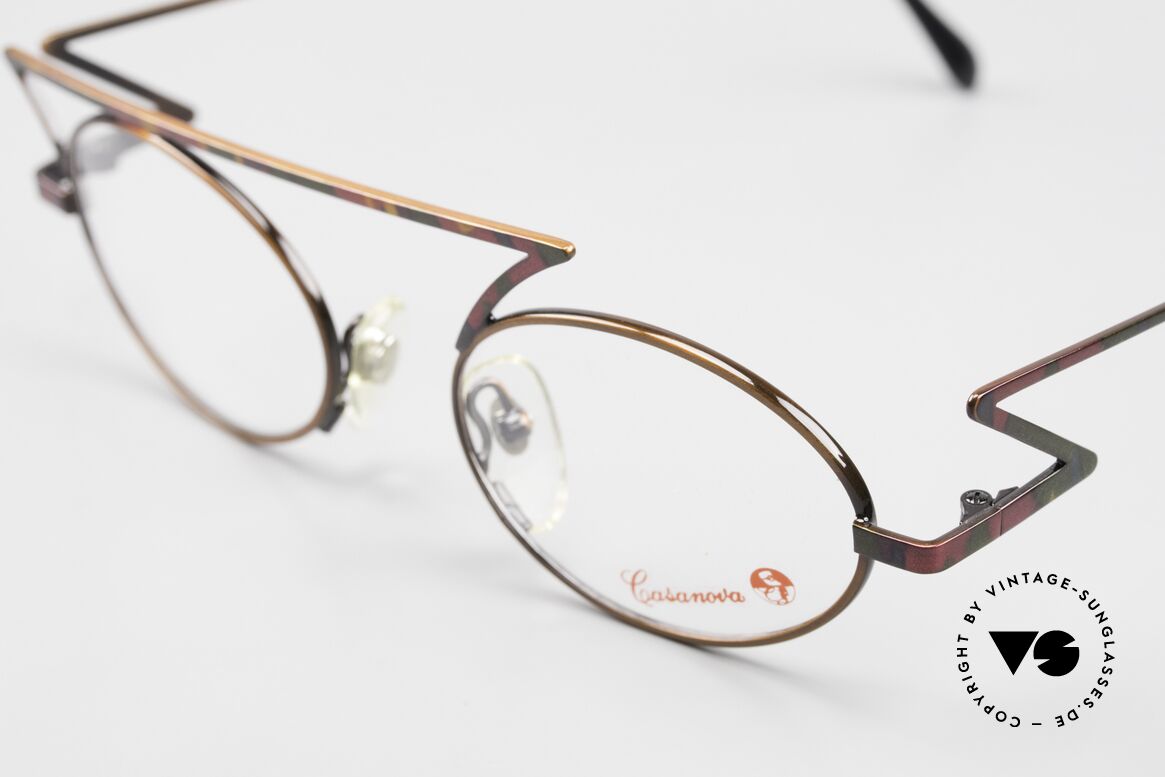 Casanova LC30 Jugendstil Brille Zick-Zack, Rahmendesign entsprechend der Jugendstil Architektur, Passend für Herren und Damen