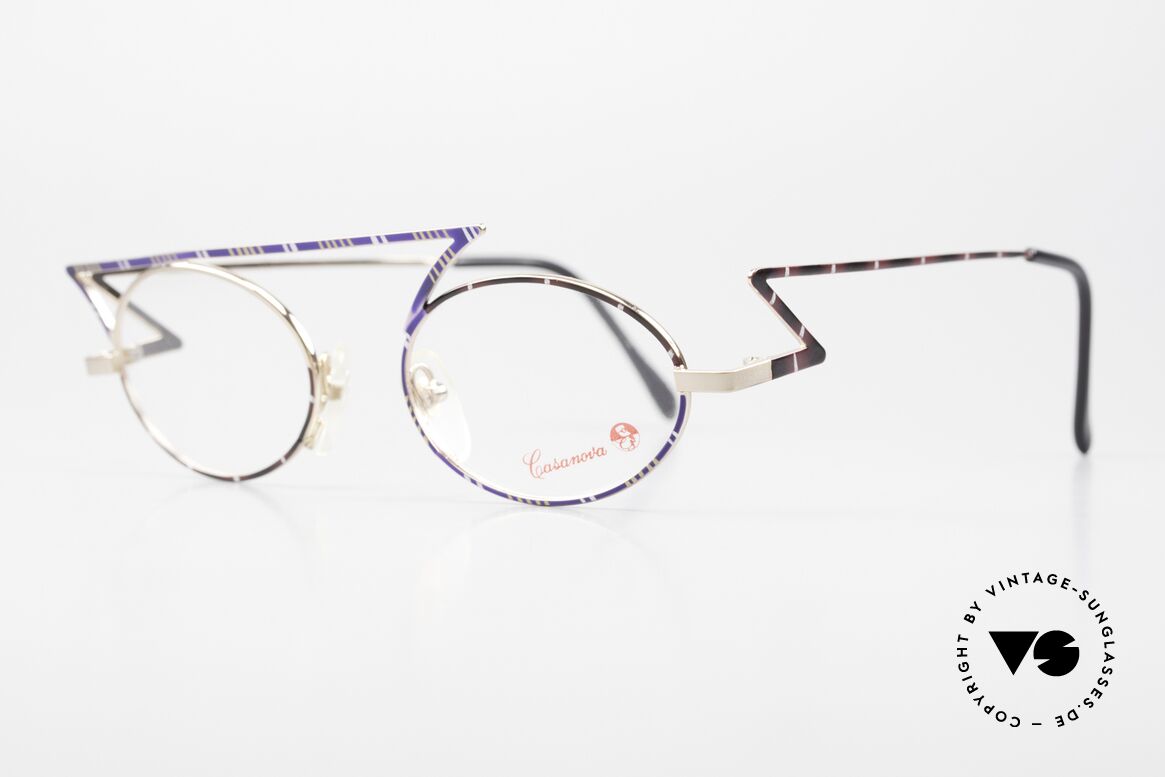 Casanova LC30 Designerbrille Jugendstil, Modell wird oft Zick-Zack Brille / Blitz-Brille genannt, Passend für Herren und Damen
