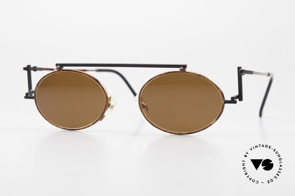 Casanova RVC4 Kunstbrille Bauhaus Style, ovale Casanova RVC4 Sonnenbrille, Gr. 48/20, color 03, Passend für Herren und Damen