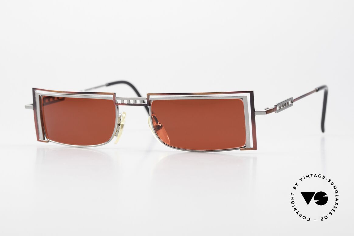 Casanova LC5 Eckig Knallige 3D Rot Gläser, Casanova Sonnenbrille, Modell LC-5, Gr. 46/20, col. 01, Passend für Herren und Damen