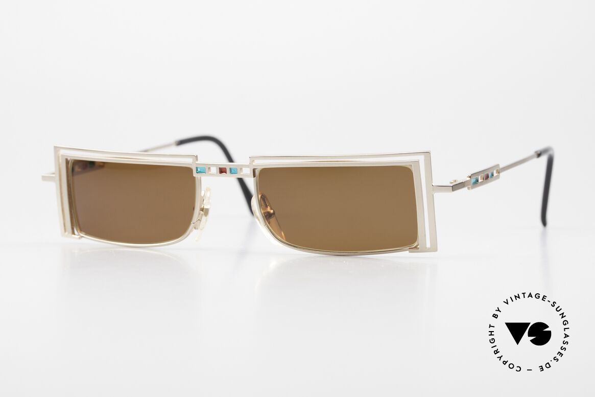 Casanova LC5 Sonnenbrille Jugendstil 90er, Casanova Sonnenbrille, Modell LC-5, Gr. 46/20, col. 03, Passend für Herren und Damen