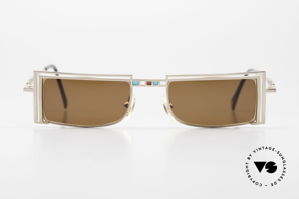 Casanova LC5 Sonnenbrille Jugendstil 90er, interessante 80er/90er vintage Sonnenbrille aus Italien, Passend für Herren und Damen