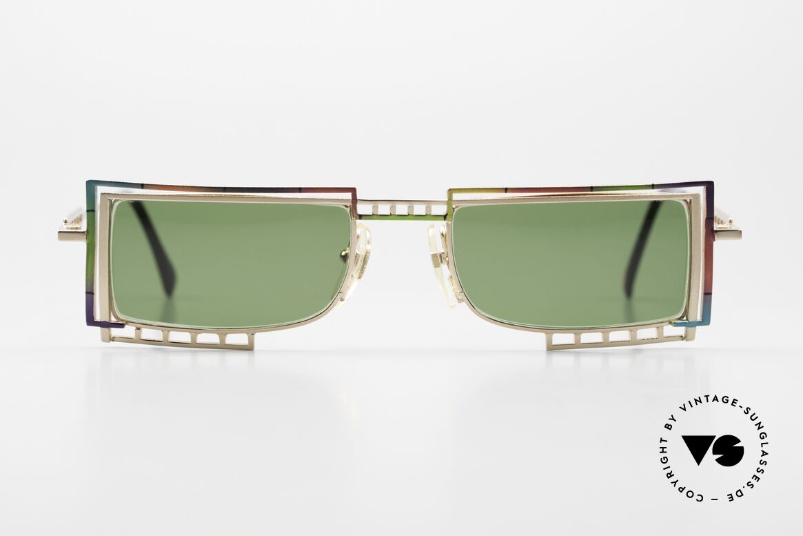 Casanova LC4 Regenbogen Sonnenbrille, interessante 80er/90er vintage Sonnenbrille aus Italien, Passend für Herren und Damen