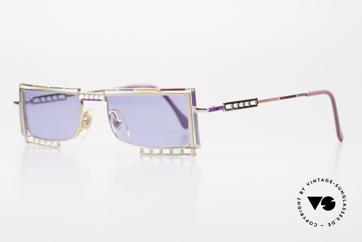 Casanova LC4 Sonnenbrille Eckig und Bunt, LC ="Liberty Collezione", was im Ital. "Jugendstil" ist, Passend für Herren und Damen