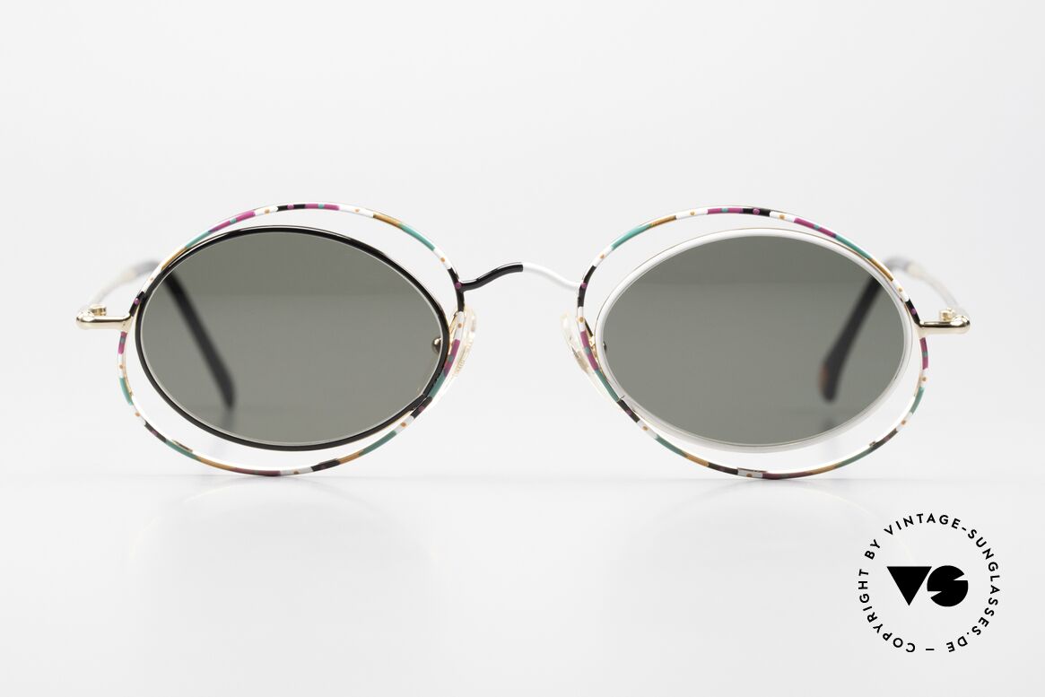 Casanova LC16 Sonnenbrille Verrückt Bunt, LC: "Liberty Collezione", was im Ital. "Jugendstil" ist, Passend für Damen