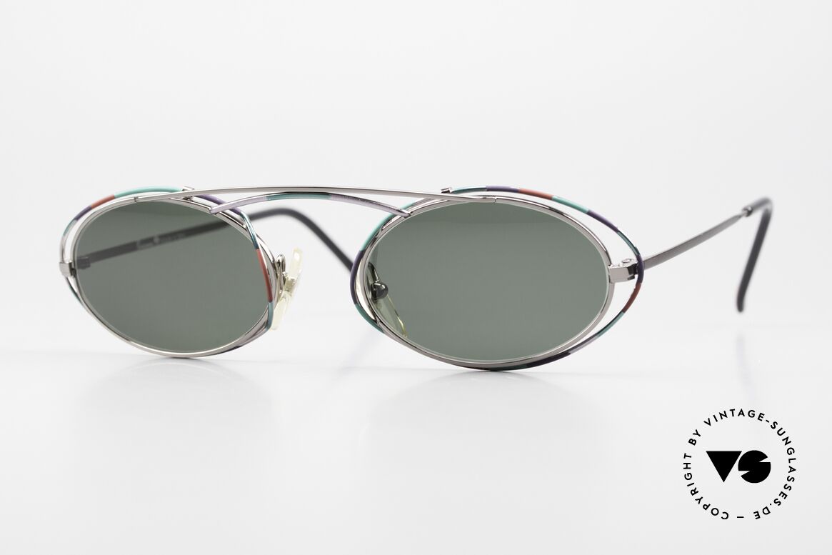 Casanova LC22 Sonnenbrille Jugendstil Oval, ovale Casanova LC-22 Sonnenbrille; Gr. 48/20, col. 01, Passend für Damen