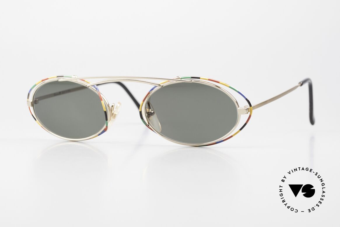 Casanova LC22 Jugendstil Sonnenbrille Bunt, ovale Casanova LC-22 Sonnenbrille; Gr. 48/20, col. 03, Passend für Damen