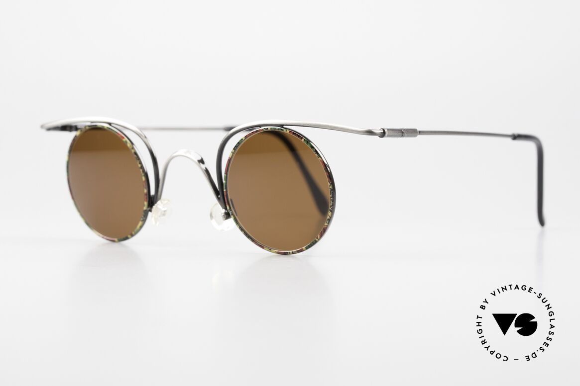 Casanova LC32 Runde Sonnenbrille Crazy, tolles Zusammenspiel: Farbe, Form und Funktionalität, Passend für Herren und Damen