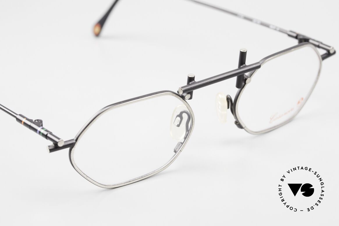 Casanova RVC5 Moderne Kunst Brille 90er, der "rot-blaue Stuhl" von G.T. Rietveld ist weltberühmt, Passend für Herren und Damen