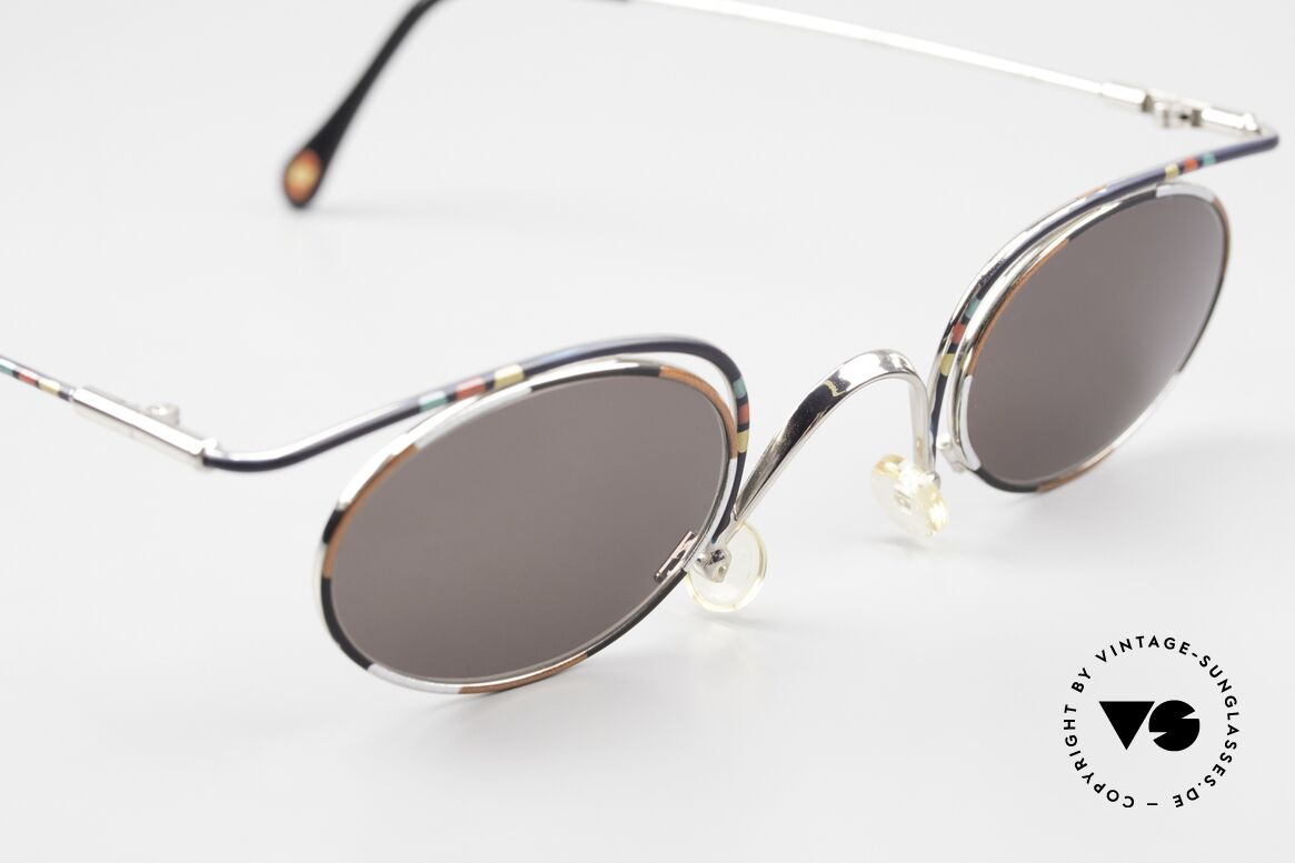 Casanova LC31 Ovale Sonnenbrille Crazy, ungetragen mit grauen Sonnengläsern; 100% UV Schutz, Passend für Herren und Damen