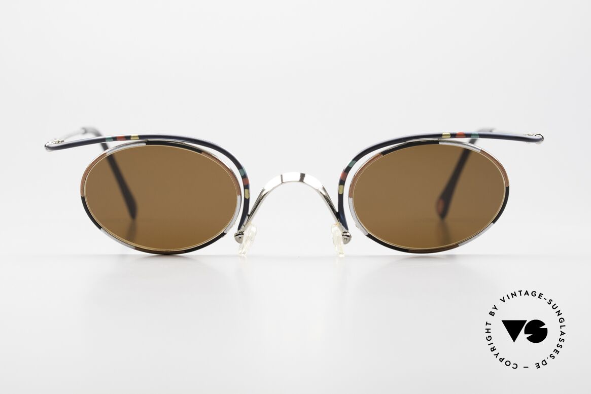 Casanova LC31 Ovale Sonnenbrille 1990er, LC: "Liberty Collezione", was im Ital. "Jugendstil" ist, Passend für Herren und Damen