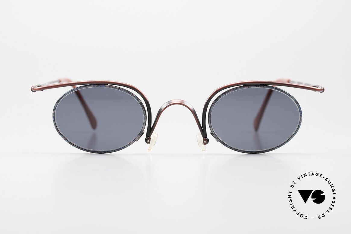 Casanova LC31 90er Sonnenbrille Crazy Oval, LC: "Liberty Collezione", was im Ital. "Jugendstil" ist, Passend für Herren und Damen