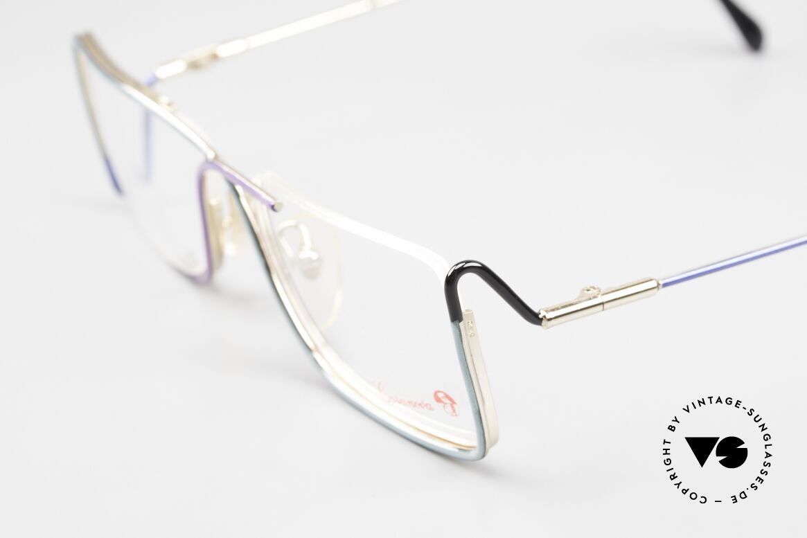 Casanova FC31 Kunstbrille Futurismus 90er, der Versuch, die Zukunft experimentell darzustellen, Passend für Herren und Damen