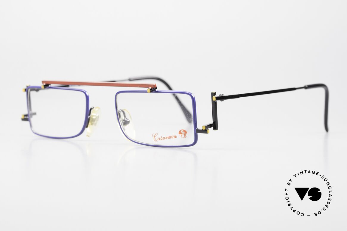 Casanova RVC3 Brille zum Rot-Blauen Stuhl, Rietveld gehörte der Künstlervereinigung "De Stijl" an, Passend für Herren und Damen