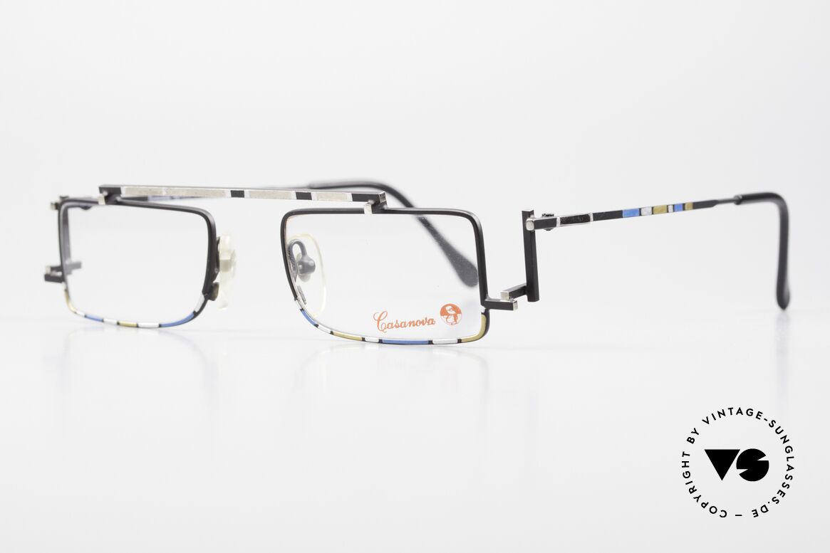 Casanova RVC3 Puristische Brille Geometrie, Rietveld gehörte der Künstlervereinigung "De Stijl" an, Passend für Herren und Damen