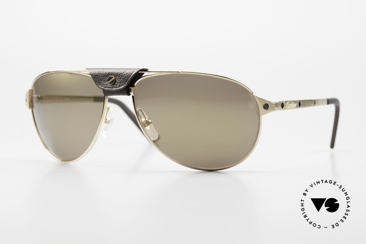 Cartier Santos Dumont Golden Eye Limited Edition, Cartier Santos Dumont Pilot Herrensonnenbrille, Passend für Herren