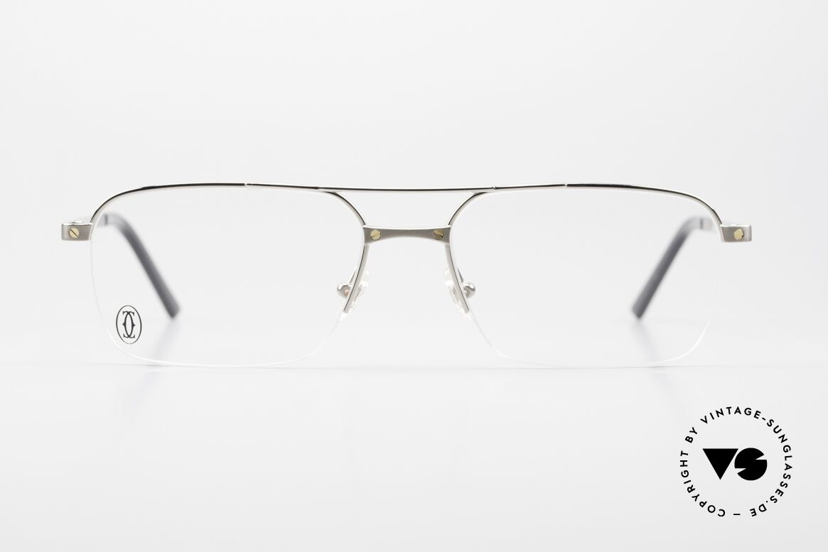 Cartier Semi T-Eye Titanfassung Nylor Halbrand, halb randlose Nylor-Fassung; pure TITANIUM, Passend für Herren